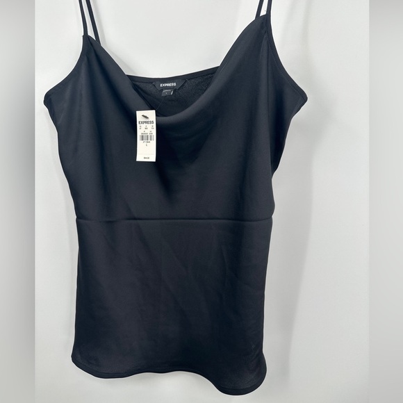 Express Black Tank Top Women’s Size Large NEW $44 Adjustable Straps - Picture 1 of 5